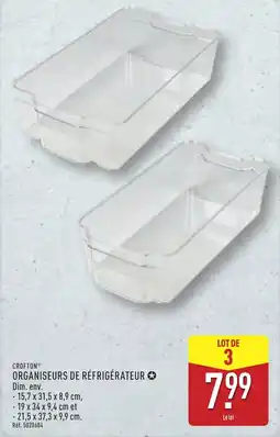 ALDI CROFTON ORGANISEURS DE RÉFRIGÉRATEUR offre