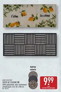 ALDI HOME CREATION TAPIS DE CUISINE offre