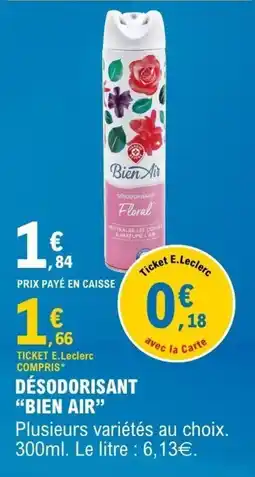 E.Leclerc Bien Air Désodorisant offre