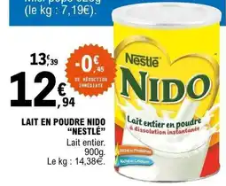 E.Leclerc Nestlé NIDO offre