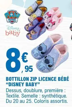 E.Leclerc DISNEY BABY BOTILLON ZIP LICENCE BÉBÉ offre