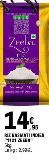 E.Leclerc Zeeba Riz basmati indien offre