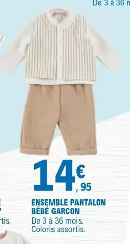 E.Leclerc Ensemble pantalon bébé garçon offre