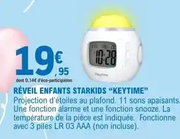 E.Leclerc Keytime Réveil enfants Starkids offre