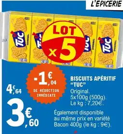 E.Leclerc Tuc biscuits apéritif offre