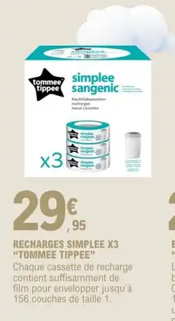 E.Leclerc Tommee tippee Recharges simplee x3 offre