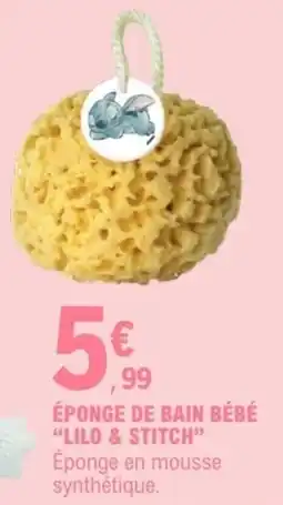 E.Leclerc Lilo & Stitch Éponge de bain bébé offre