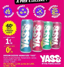 E.Leclerc Yass Boisson gazeuse aromatisée offre