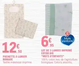 E.Leclerc Mots d'enfants Langes offre
