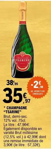 E.Leclerc TSARINE Champagne offre
