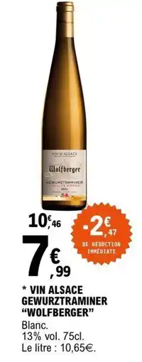 E.Leclerc Wolfberger Gewurztraminer offre