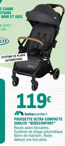 E.Leclerc Bebeconfort pousssette ultra compacte sunlite offre