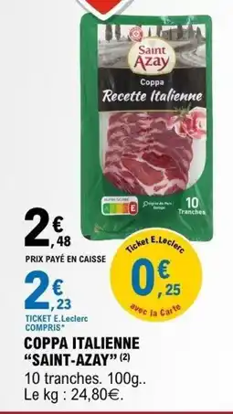 E.Leclerc Saint Azay Coppa italienne offre