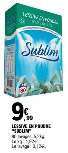E.Leclerc Sublim Lessive en poudre offre