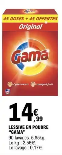 E.Leclerc Gama Lessive en poudre offre