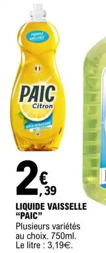 E.Leclerc Paic liquide vaisselle offre