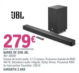 E.Leclerc Espace Culturel JBL BARRE DE SON JBL offre