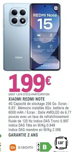 E.Leclerc Espace Culturel Xiaomi redmi note offre