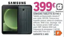 E.Leclerc Espace Culturel SAMSUNG TABLETTE ACTIVE 5 offre