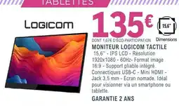 E.Leclerc Espace Culturel LOGICOM MONITEUR LOGICOM TACTILE offre