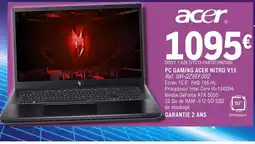 E.Leclerc Espace Culturel acer PC GAMING ACER NITRO V15 offre