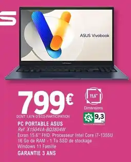 E.Leclerc Espace Culturel ASUS PC Portable offre