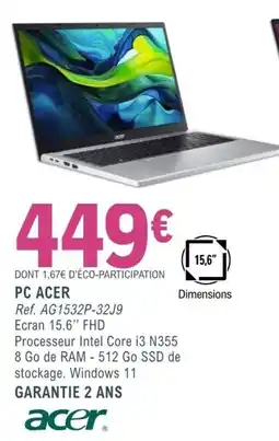 E.Leclerc Espace Culturel ACER PC offre