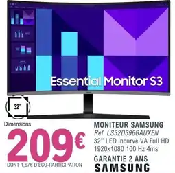 E.Leclerc Espace Culturel SAMSUNG Essential Monitor S3 offre