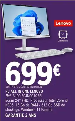 E.Leclerc Espace Culturel Lenovo PC ALL IN ONE offre