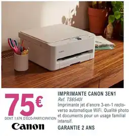 E.Leclerc Espace Culturel Canon Imprimante 3EN1 offre