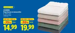 Lidl Livarno drap-housse en mousseline offre