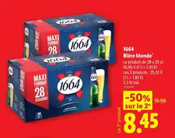 Lidl 1664 bière blonde offre