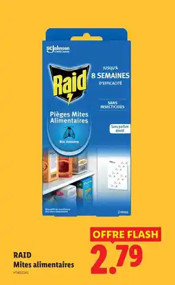Lidl Raid mites alimentaires offre