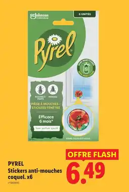 Lidl Pyrel stickers anti-mouches coquel. x6 offre