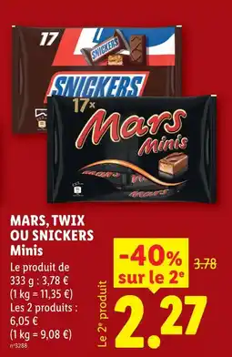 Lidl Mars / twix / snickers minis offre