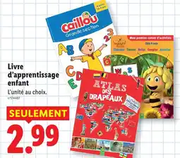 Lidl Caillou livre d'apprentissage enfant offre