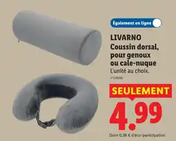 Lidl Livarno coussin dorsal, pour genoux ou cale-nuque offre