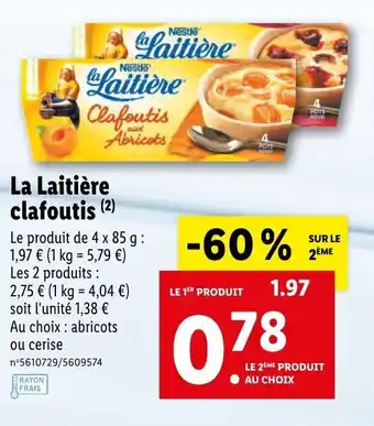 Lidl La laitière clafoutis offre