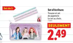 Lidl Set d’écriture offre
