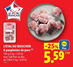 Lidl 6 paupiettes de porc offre