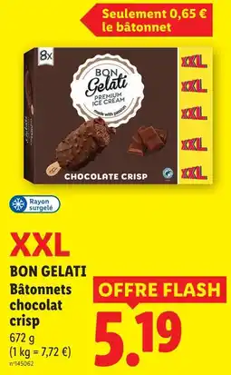 Lidl Bon gelati xxl bâtonnets chocolat crisp offre