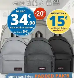 E.Leclerc Sport Eastpak - sur le sac à dos offre