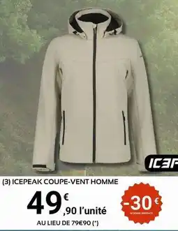 E.Leclerc Sport Cepeak coupe-vent homme offre