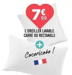 Centrakor L'oreiller lavable carré ou rectangle offre