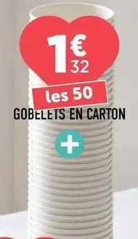 Centrakor Gobelets en carton offre