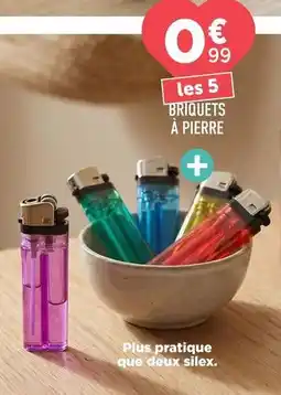 Centrakor Les 5 briquets à pierre offre