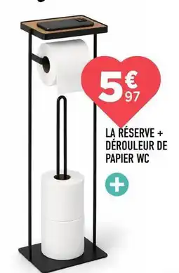 Centrakor La réserve + dérouleur de papier wc offre