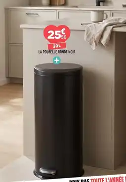 Centrakor La poubelle ronde noir offre