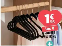 Centrakor Les 8 cintres feutrine offre