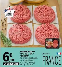 E.Leclerc Socopa - burger du chef 15% mat. gr offre